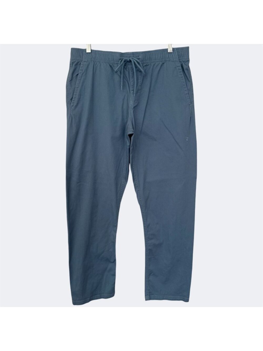 Vissla Organic Cotton Chino Pant Blue Mens Large Straight-Leg Stretch Drawstring